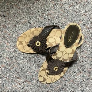 Womens Coach sandals gently used size 9